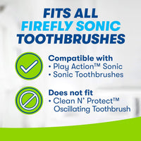 Firefly Sonic Replacement Brush Heads, Compatible with Play Action Sonic and Sonic Toothbrushes