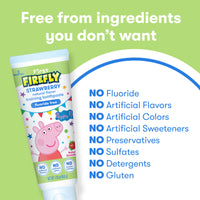 First Firefly Peppa Pig Training Kit, Light Up Kids Toothbrush and Natural Toothpaste