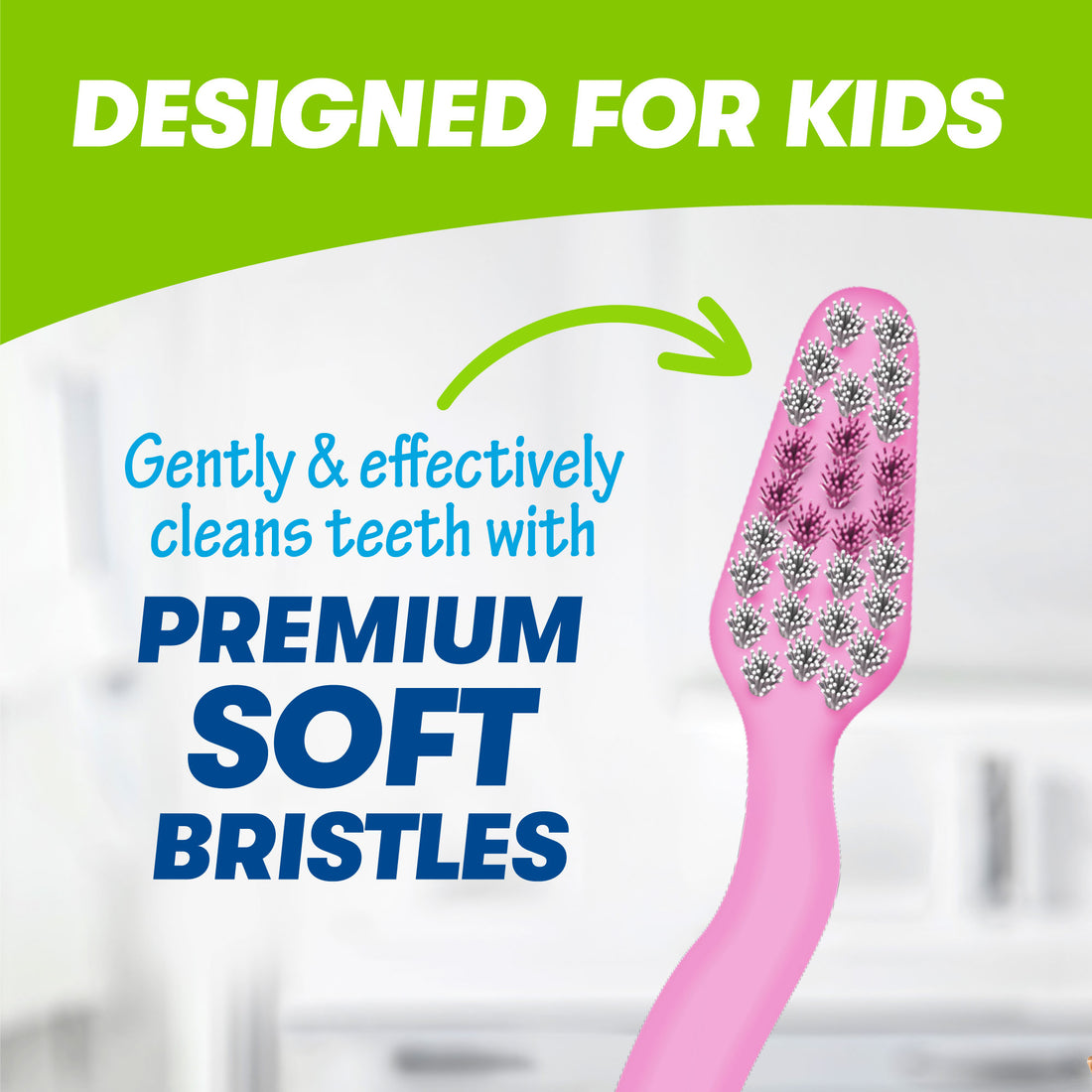 Firefly Peppa Pig Soft Bristled Toothbrush with Protective Cap, Ages 3+, 3 Count Value Pack