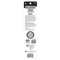 Firefly Clean N' Protect Barbie Toothbrush with Antibacterial Cover, Soft Bristles, Battery Included, Ages 3+