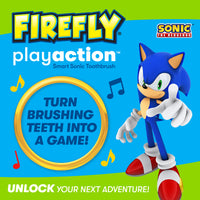 Sonic the Hedgehog character. Firefly Play Action Smart Sonic Toothbrush. Turn brushing teeth into a game, unlock your next adventure