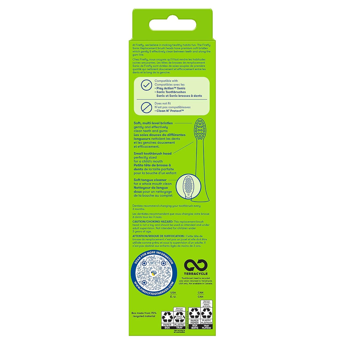 Firefly Sonic Replacement Brush Heads, Compatible with Play Action Sonic and Sonic Toothbrushes
