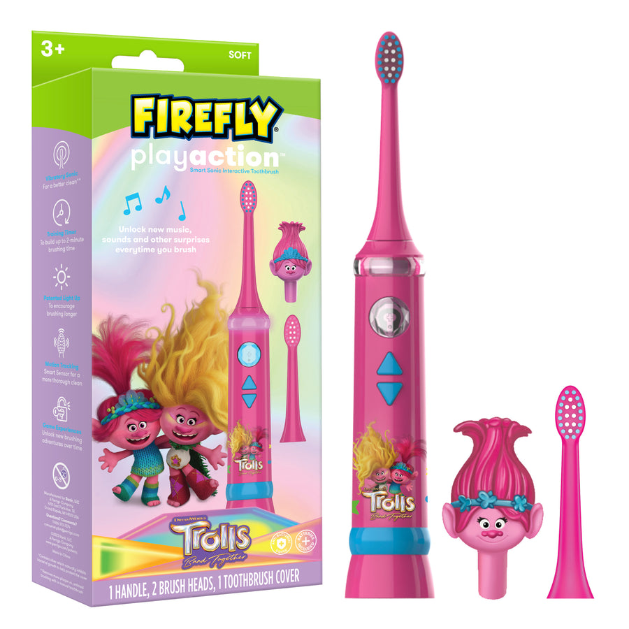 Firefly Play Action Trolls Battery Powered Toothbrush Kit