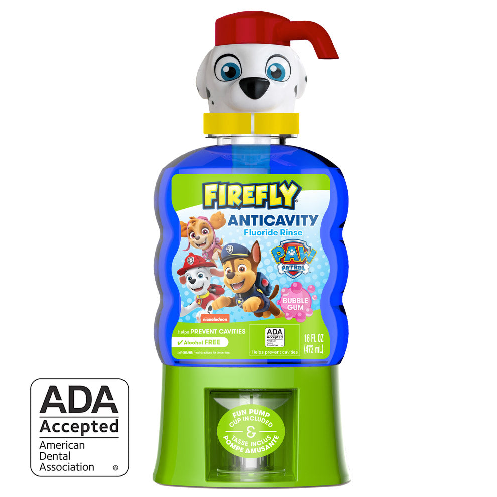 Firefly Paw Patrol Anti-cavity Fluoride Rinse, Bubble Gum Flavor, 16 Oz
