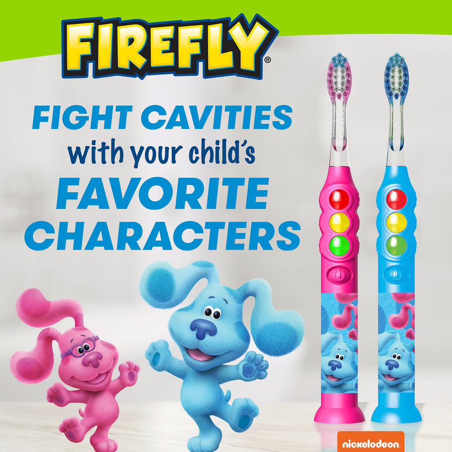 Blue's Clues characters and 2 Blue's Clues Light up timer toothbrushes. Fight cavities with your child's favorite characters