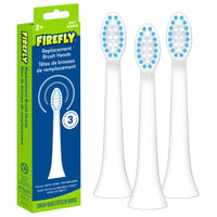 3 Firefly Sonic Replacement Brush Heads, Compatible with Play Action Toothbrush
