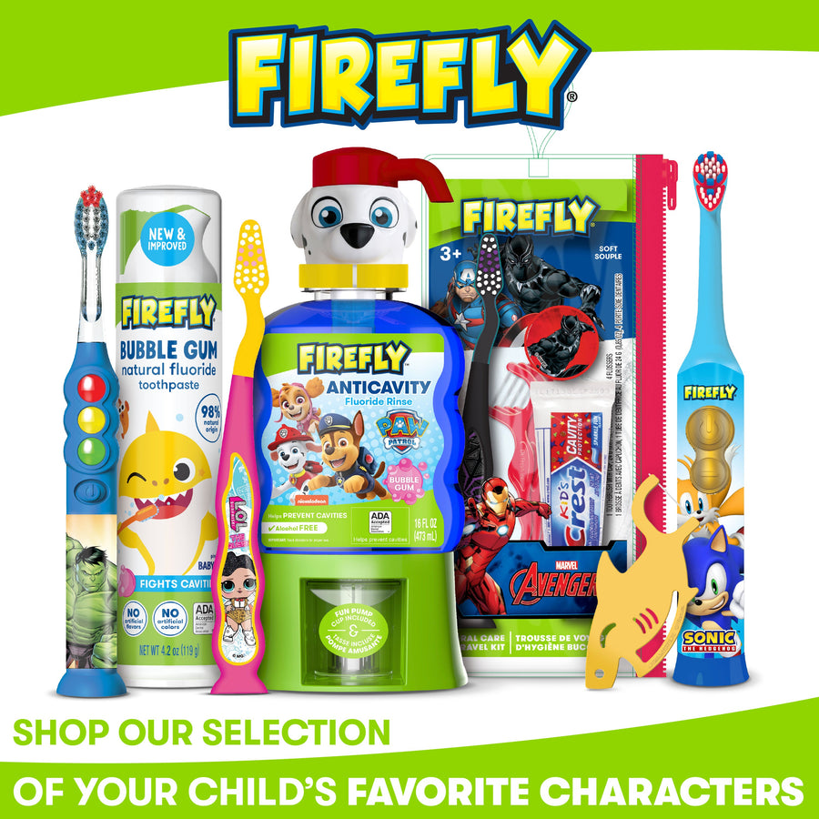 Firefly Clean N' Protect Sonic the Hedgehog Battery Powered Toothbrush with 3D Antibacterial Cover