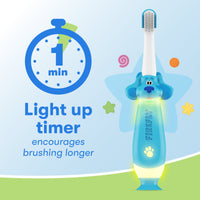 First Firefly Blue's Clues Light up toothbrush and Icon of a watch, Light up timer encourages brushing longer
