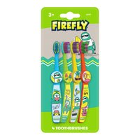 Firefly Soft Toothbrush, Sloths Circle, Ages 3+, 4 Count