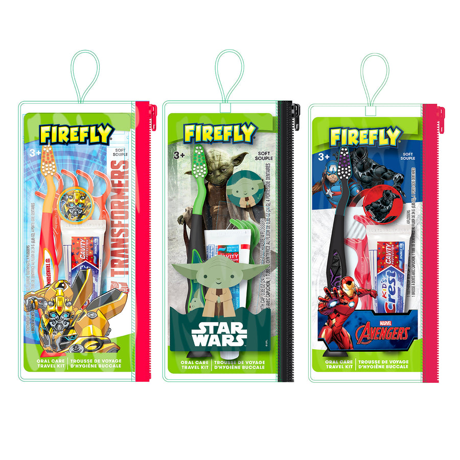 Firefly Premium Assorted Travel Kit (Avengers, Star Wars, Transformers)
