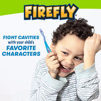 Child holding LOL Surprise Toothbrush. Fight cavities with your child's favorite characters