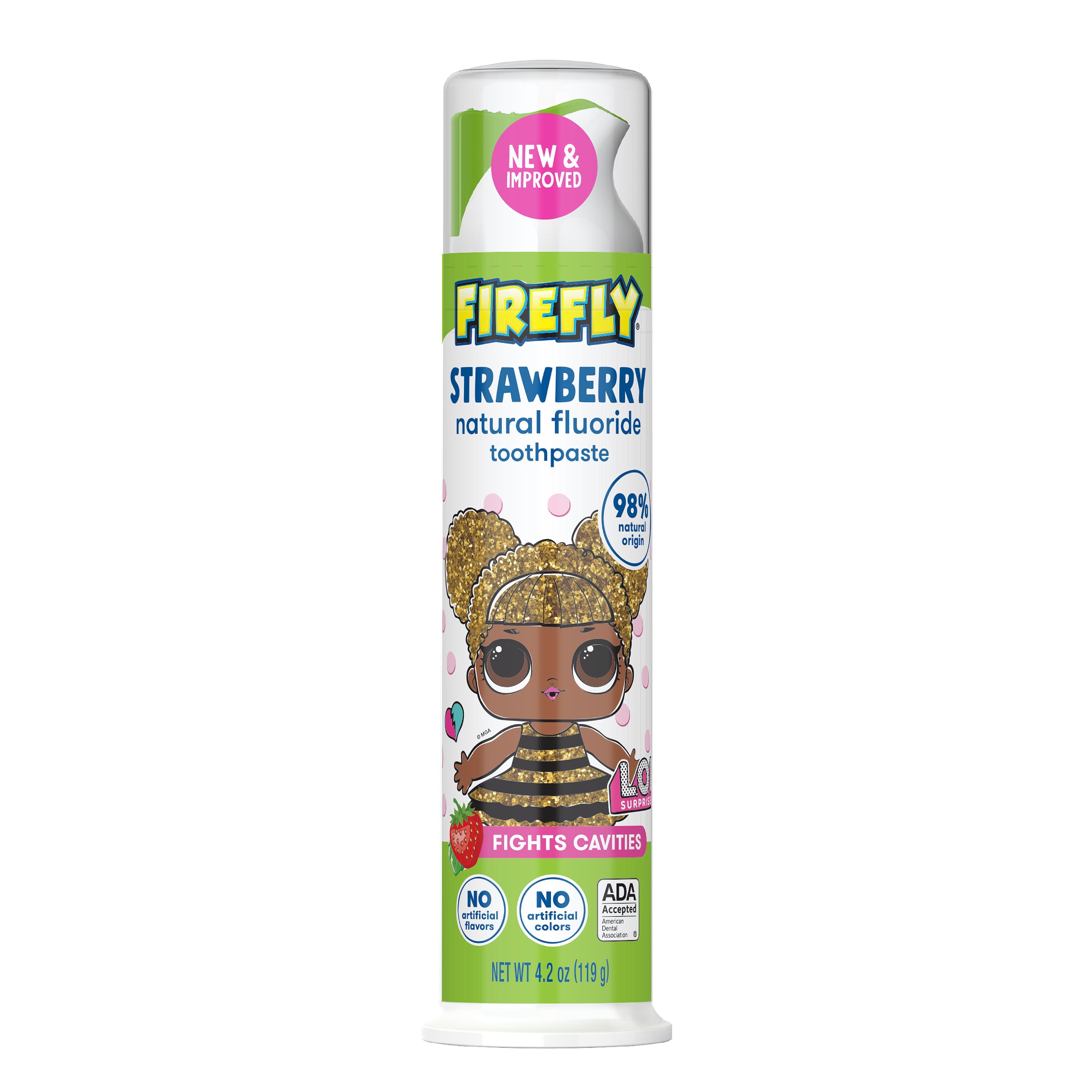 Firefly Kids L.O.L. SURPRISE! Anti-Cavity Natural Fluoride Toothpaste,